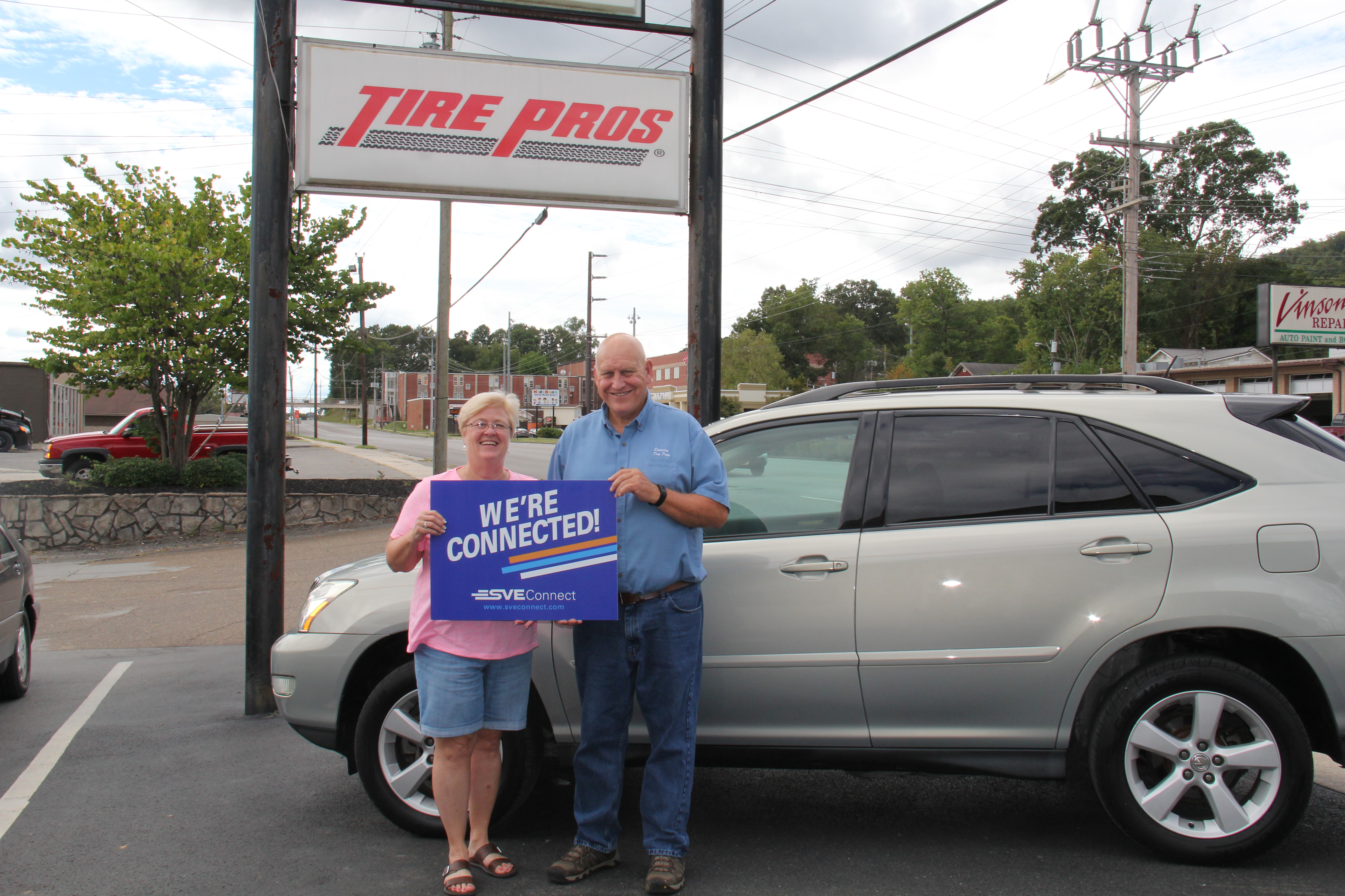 Terri and James Church at Church's Tire Pros are Connected