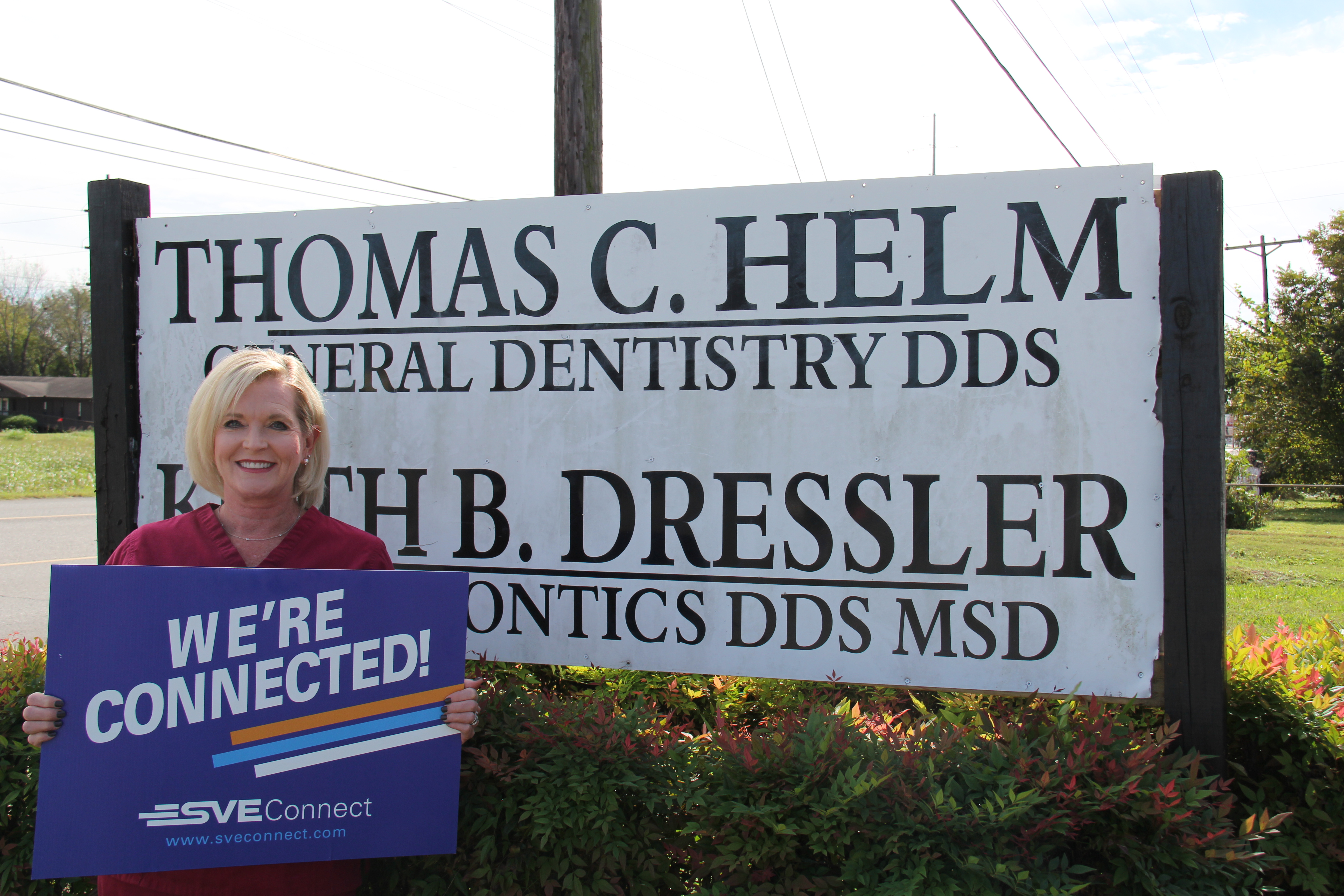 Mary Miles Grider at Doctor Helm's dentist office in Richard City